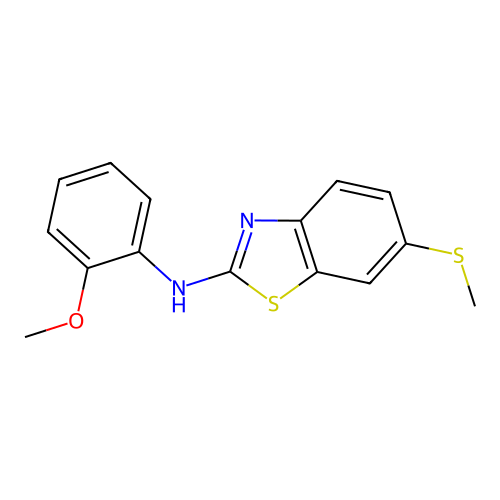 N-(2-methoxyphenyl)-6-(methylthio)benzo[d]thiazol-2-amine structure