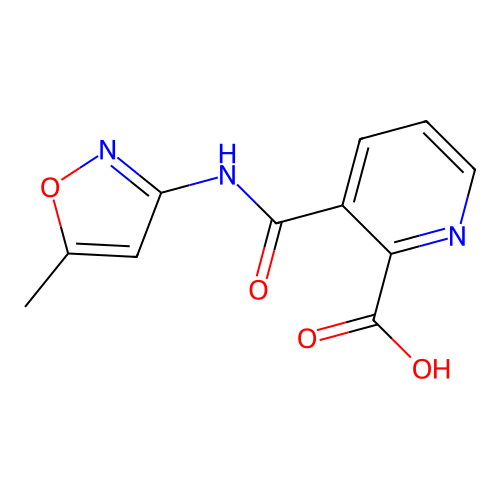 3-[(5-methyl-1,2-oxazol-3-yl)carbamoyl]pyridine-2-carboxylic Acid structure