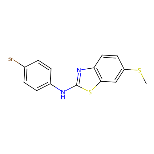 N-(4-bromophenyl)-6-(methylthio)benzo[d]thiazol-2-amine structure