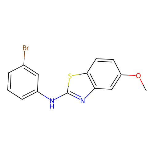 N-(3-bromophenyl)-5-methoxy-1,3-benzothiazol-2-amine structure