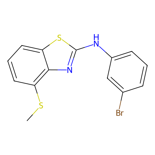 N-(3-bromophenyl)-4-(methylthio)benzo[d]thiazol-2-amine structure