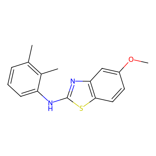 N-(2,3-dimethylphenyl)-5-methoxy-1,3-benzothiazol-2-amine structure