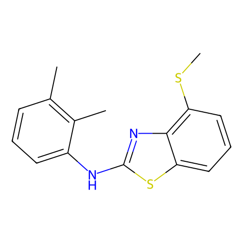 N-(2,3-dimethylphenyl)-4-(methylthio)benzo[d]thiazol-2-amine structure