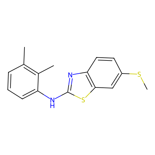N-(2,3-dimethylphenyl)-6-(methylthio)benzo[d]thiazol-2-amine structure