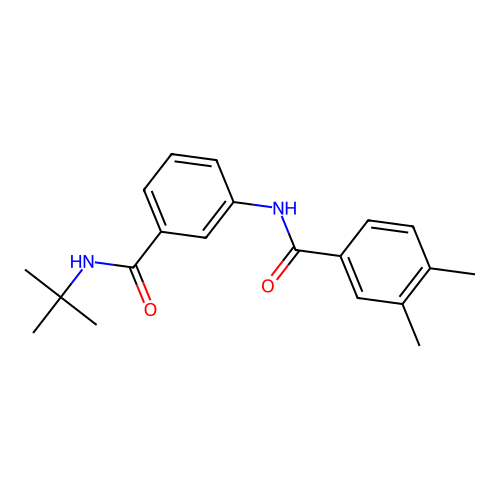 N-[3-(tert-butylcarbamoyl)phenyl]-3,4-dimethylbenzamide structure