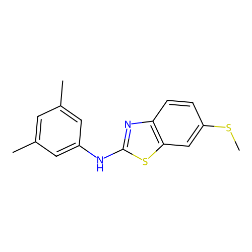 N-(3,5-dimethylphenyl)-6-(methylthio)benzo[d]thiazol-2-amine structure