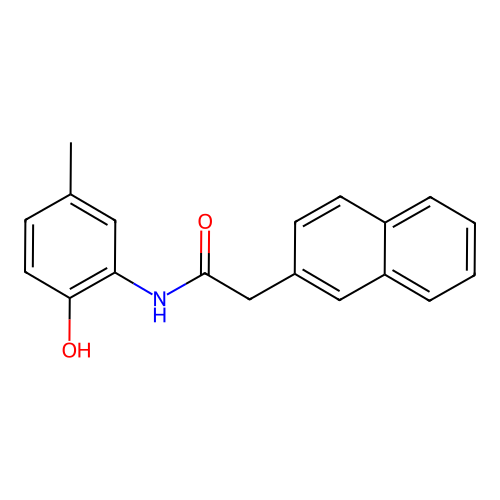 N-(2-hydroxy-5-methylphenyl)-2-naphthalen-2-ylacetamide structure