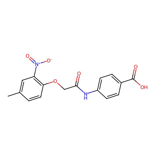 4-{[(4-Methyl-2-nitrophenoxy)acetyl]amino}benzoic acid structure
