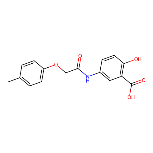 2-Hydroxy-5-{[(4-methylphenoxy)acetyl]amino}benzoic acid structure