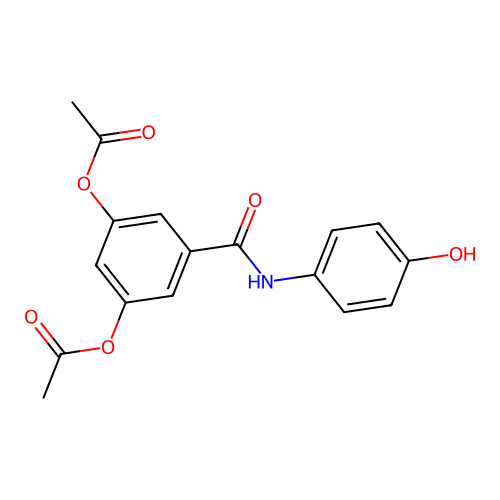 3,5-diacetyloxy-N-(4-hydroxyphenyl)benzamide structure