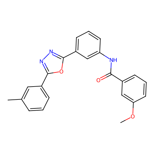 3-methoxy-N-[3-[5-(3-methylphenyl)-1,3,4-oxadiazol-2-yl]phenyl]benzamide structure