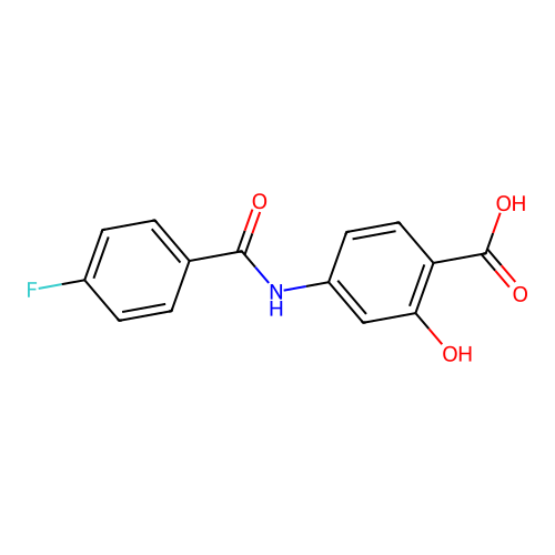 4-[(4-Fluorobenzoyl)amino]-2-hydroxybenzoic acid structure