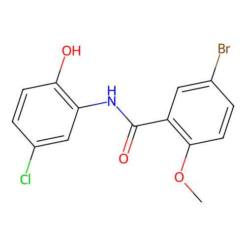 5-bromo-N-(5-chloro-2-hydroxyphenyl)-2-methoxybenzamide structure