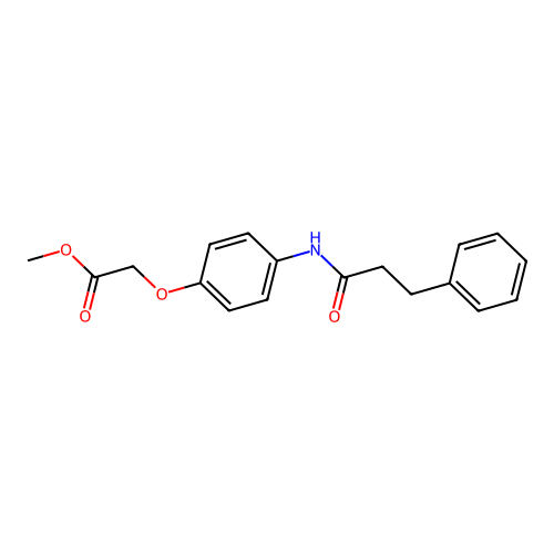 Methyl {4-[(3-phenylpropanoyl)amino]phenoxy}acetate structure