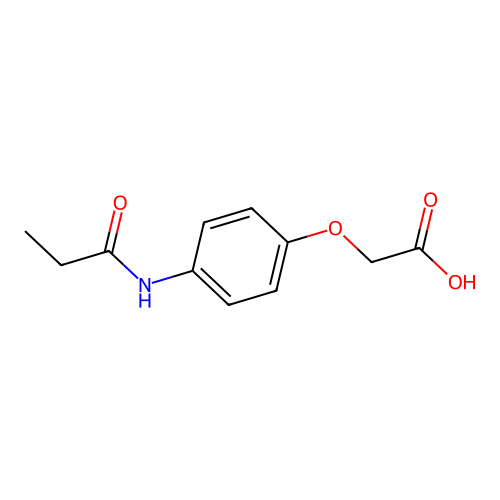 2-(4-Propionamidophenoxy)acetic acid structure