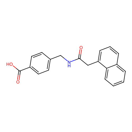 4-{[(1-Naphthylacetyl)amino]methyl}benzoic acid structure
