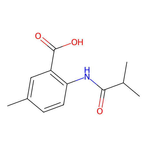 2-(Isobutyrylamino)-5-methylbenzoic acid structure