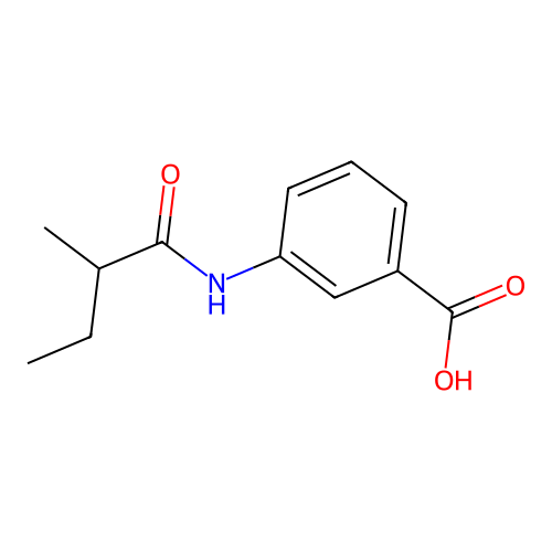 3-[(2-Methylbutanoyl)amino]benzoic acid structure