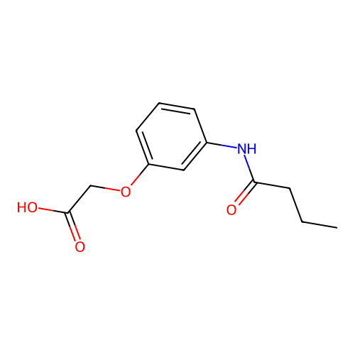 2-(3-Butyramidophenoxy)acetic acid structure