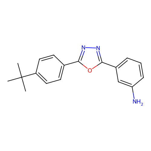 3-[5-(4-Tert-butylphenyl)-1,3,4-oxadiazol-2-yl]aniline structure