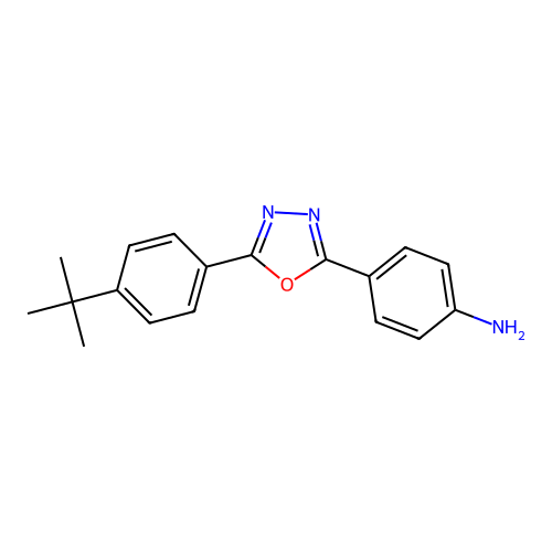 4-[5-(4-Tert-butylphenyl)-1,3,4-oxadiazol-2-yl]aniline structure