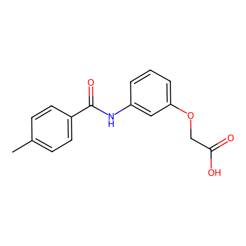 (3-{[(4-Methylphenyl)carbonyl]amino}phenoxy)acetic acid structure