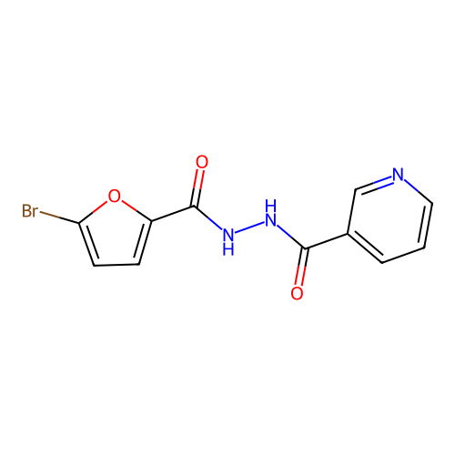 N'-(5-bromofuran-2-carbonyl)pyridine-3-carbohydrazide structure