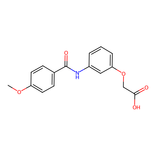(3-{[(4-Methoxyphenyl)carbonyl]amino}phenoxy)acetic acid structure