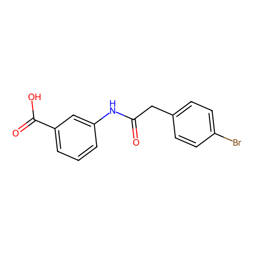 3-[2-(4-Bromophenyl)acetamido]benzoic acid structure