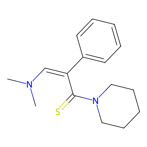 3-(Dimethylamino)-2-phenyl-1-piperidin-1-ylprop-2-ene-1-thione structure