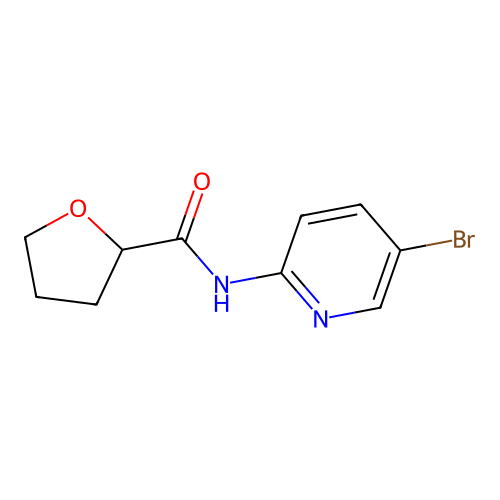 N-(5-bromopyridin-2-yl)tetrahydrofuran-2-carboxamide structure
