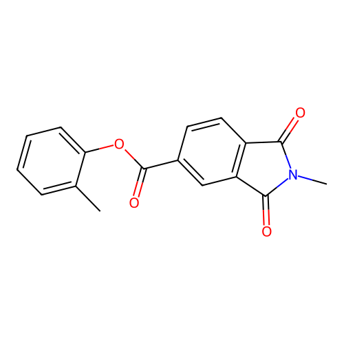 2-methylphenyl 2-methyl-1,3-dioxo-2,3-dihydro-1H-isoindole-5-carboxylate structure