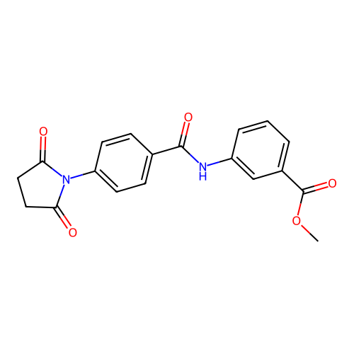 Methyl 3-({[4-(2,5-dioxopyrrolidin-1-yl)phenyl]carbonyl}amino)benzoate structure