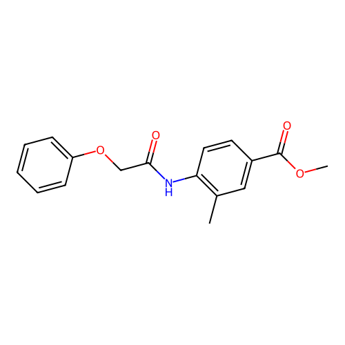Methyl 3-methyl-4-[(phenoxyacetyl)amino]benzoate structure