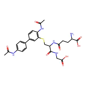 3-(Glutathion-S-yl)-N,N'-diacetylbenzidine structure