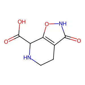3-Hydroxy-4,5,6,7-tetrahydroisoxazolo(5,4-c)pyridine-7-carboxylic acid structure