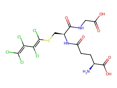 S-(1,2,3,4,4-Pentachlorobutadienyl)glutathione structure