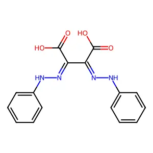 Bis(2-phenylhydrazinylidene)butanedioic acid structure