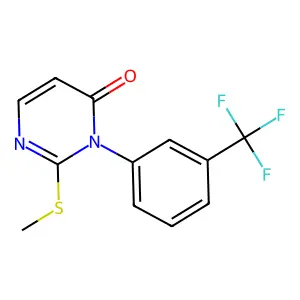 4(3H)-Pyrimidinone, 2-(methylthio)-3-(3-(trifluoromethyl)phenyl)- structure