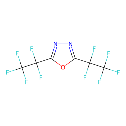 2,5-Bis(1,1,2,2,2-pentafluoroethyl)-1,3,4-oxadiazole structure