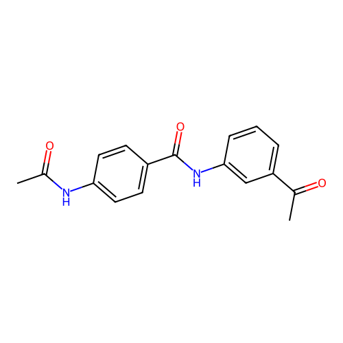 4-(acetylamino)-N-(3-acetylphenyl)benzamide structure
