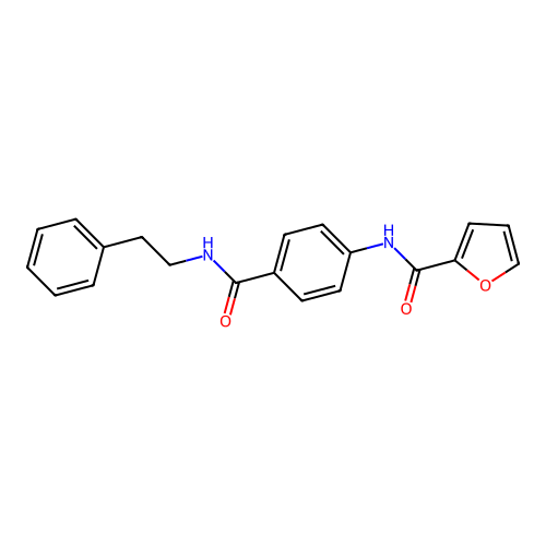 N-{4-[(2-phenylethyl)carbamoyl]phenyl}furan-2-carboxamide structure