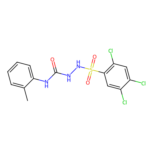4-(2-Methylphenyl)-1-((2,4,5-trichlorophenyl)sulfonyl)semicarbazide structure