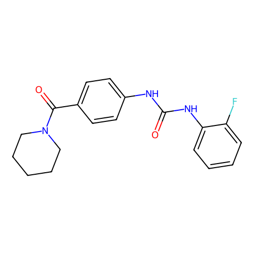 1-(2-Fluorophenyl)-3-[4-(piperidine-1-carbonyl)phenyl]urea structure