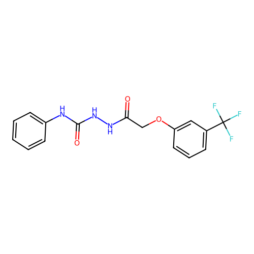 N-((Phenylamino)carbonylamino)-2-(3-(trifluoromethyl)phenoxy)ethanamide structure