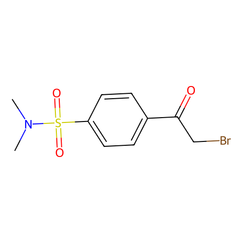 4-(2-bromoacetyl)-N,N-dimethylbenzene-1-sulfonamide structure