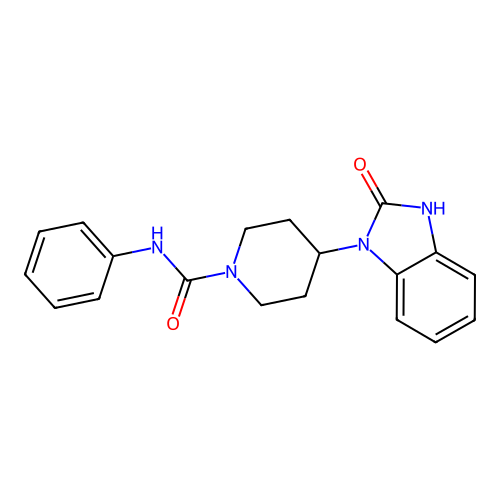 [4-(2-oxo(3-hydrobenzimidazolyl))piperidyl]-N-benzamide structure