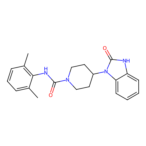 N-(2,6-DIMETHYLPHENYL)-4-(2-OXO-2,3-DIHYDRO-1H-1,3-BENZODIAZOL-1-YL)PIPERIDINE-1-CARBOXAMIDE structure