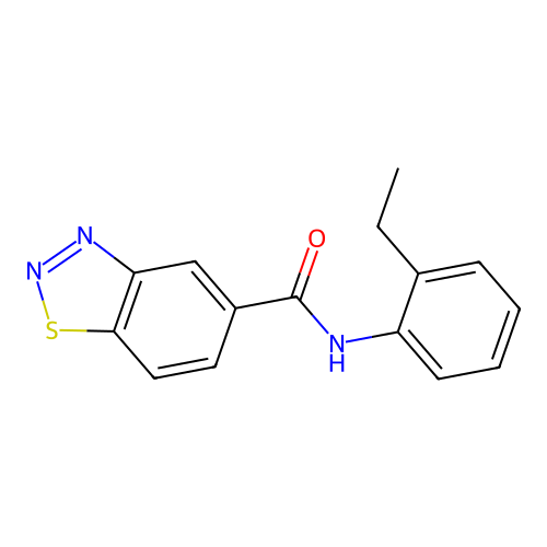 N-(2-ethylphenyl)-1,2,3-benzothiadiazole-5-carboxamide structure