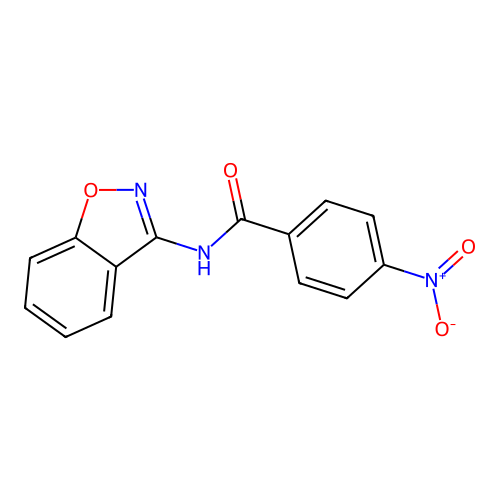 N-(1,2-benzoxazol-3-yl)-4-nitrobenzamide structure